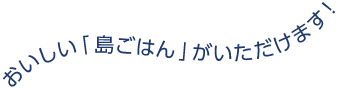 おいしい「島ごはん」がいただけます！